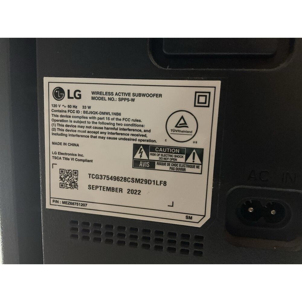 LG SP7R 7.1 Channel High Res Audio Sound Bar with Rear Speaker Kit - Picture 9 of 9